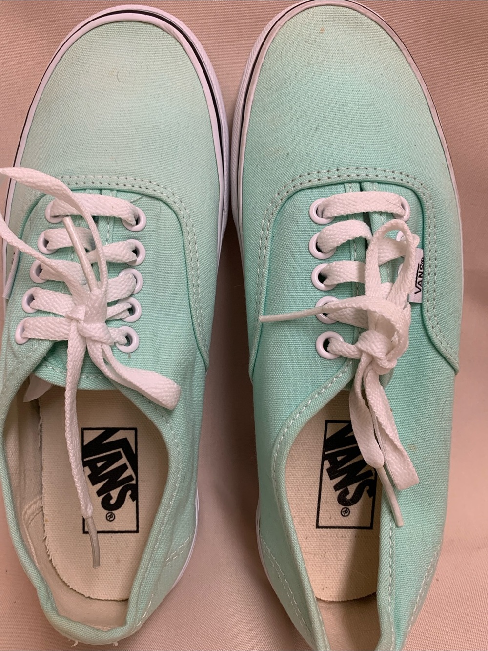 Vans Authentic Low Top Sneakers Mint Seafoam Green Women’s 8/ Men’s 6.5